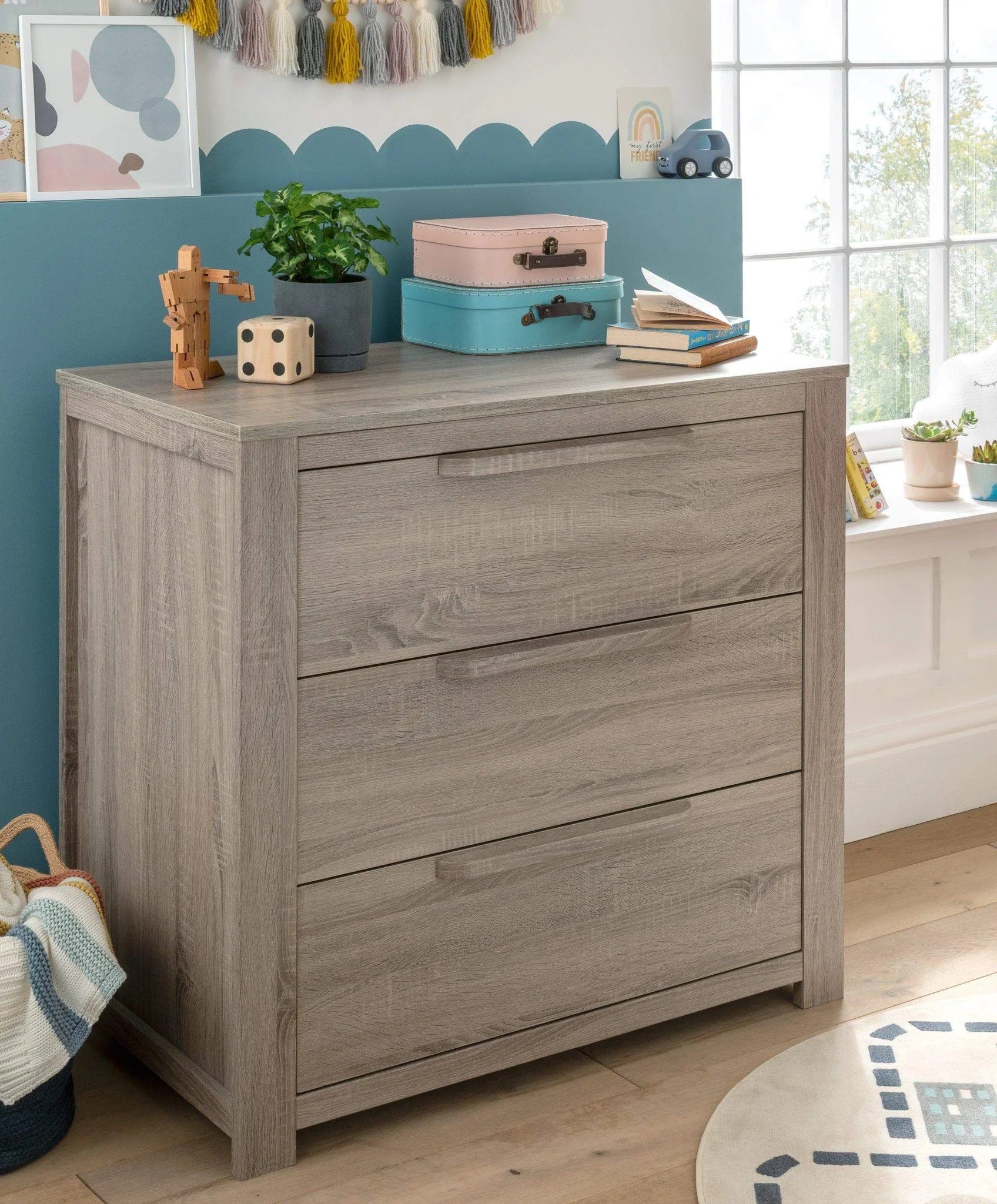 Mamas Papas Franklin 3 Piece Furniture Set Grey Wash