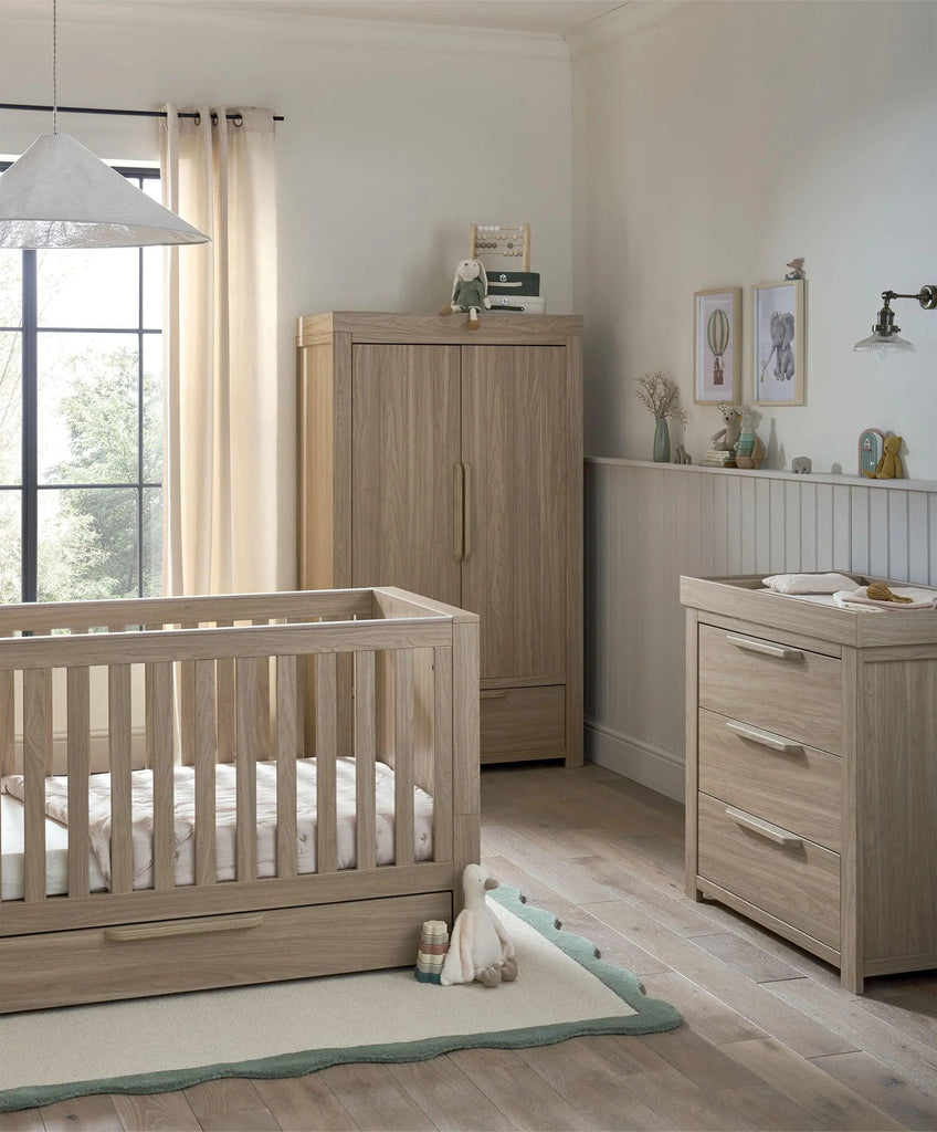 Mamas & Papas Franklin Range (Cotbed, Dresser & Wardrobe) | Natural Oak