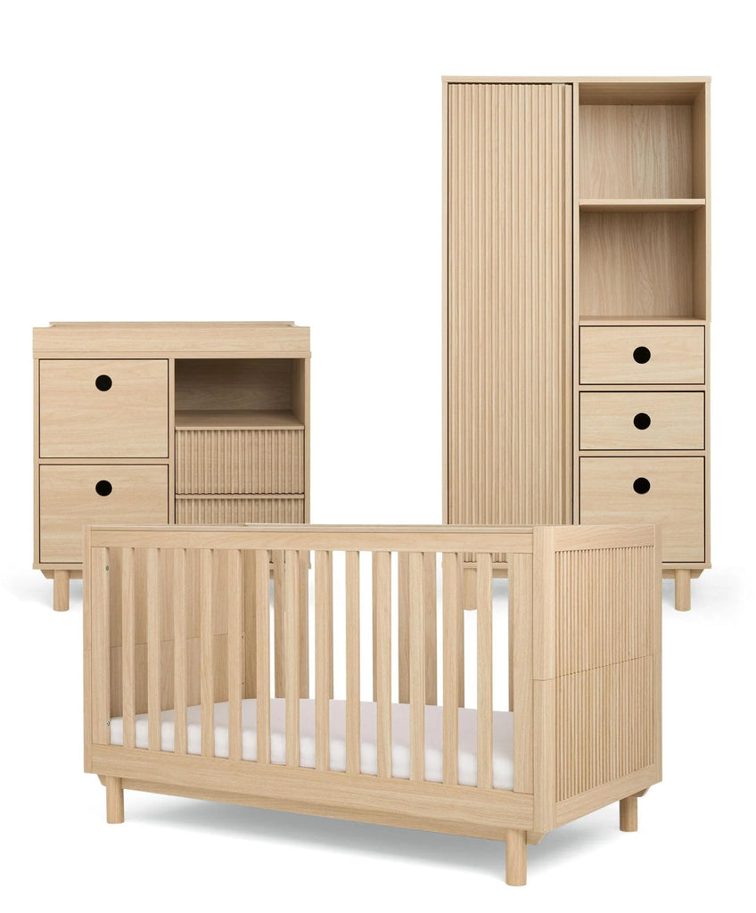 Mamas & Papas Oska Narrow Range (Cotbed, Narrow Dresser & Wardrobe) | Natural Oak