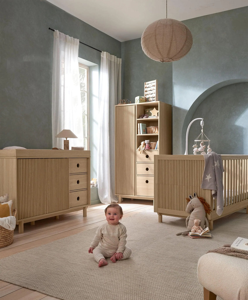 Mamas & Papas Oska Wide Range (Cotbed, Wide Dresser & Wardrobe) | Natural Oak