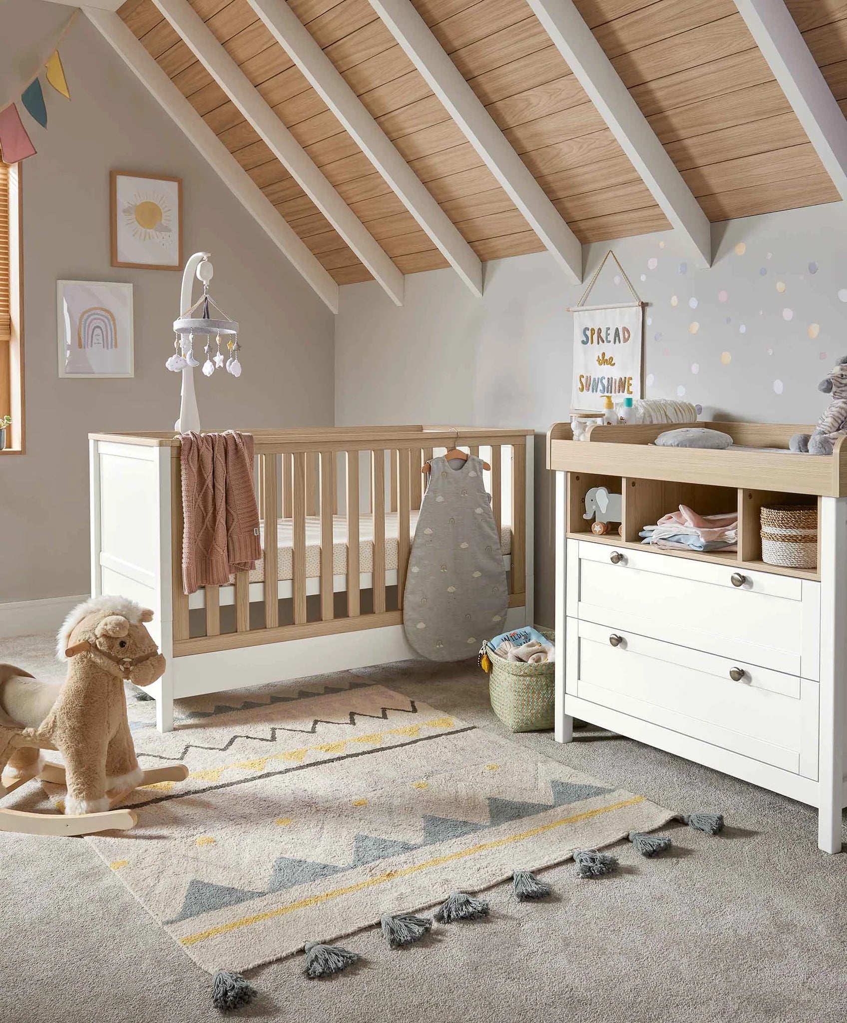 2 piece top cot set