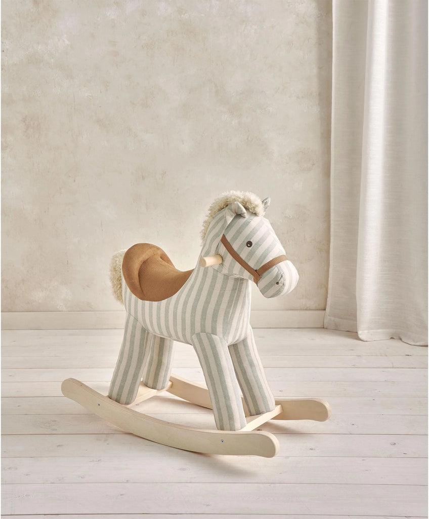 Mamas & Papas Rocking Horse | Sage Green Stripe