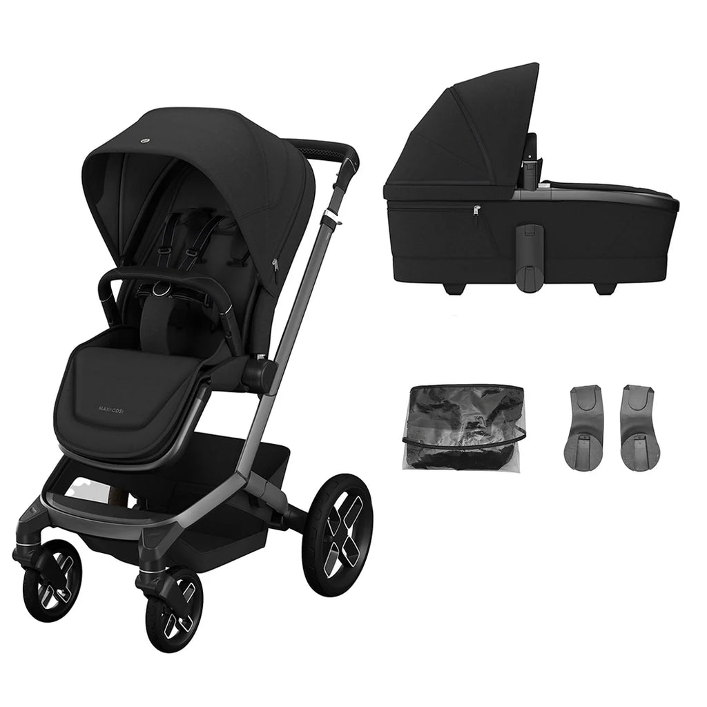 Maxi-Cosi Fame Pushchair & Carrycot - Black | Black