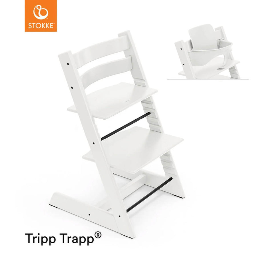 Stokke Tripp Trapp Highchair | White (Free Baby Set)