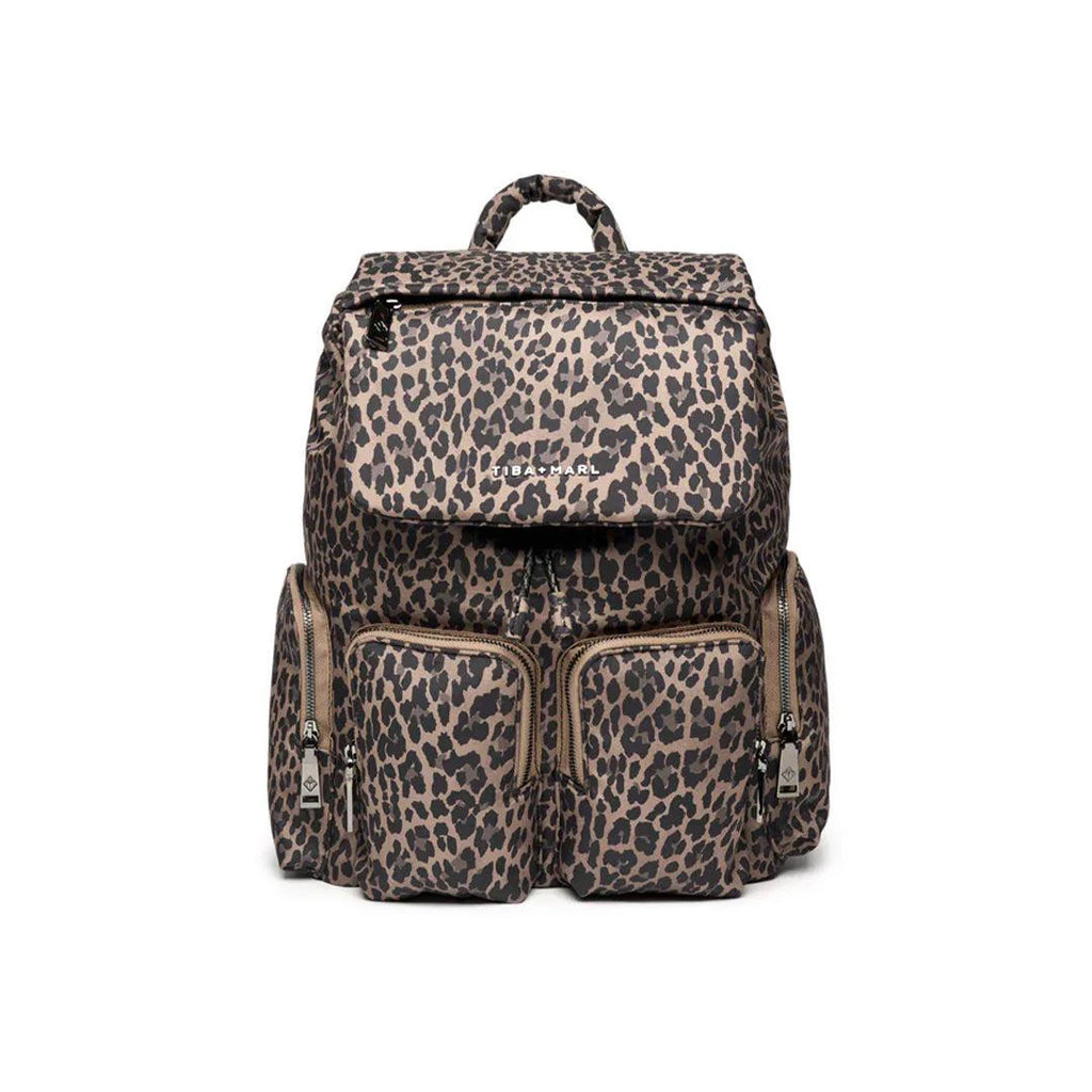 Tiba + Marl Alto Changing Backpack | Tonal Brown Leopard