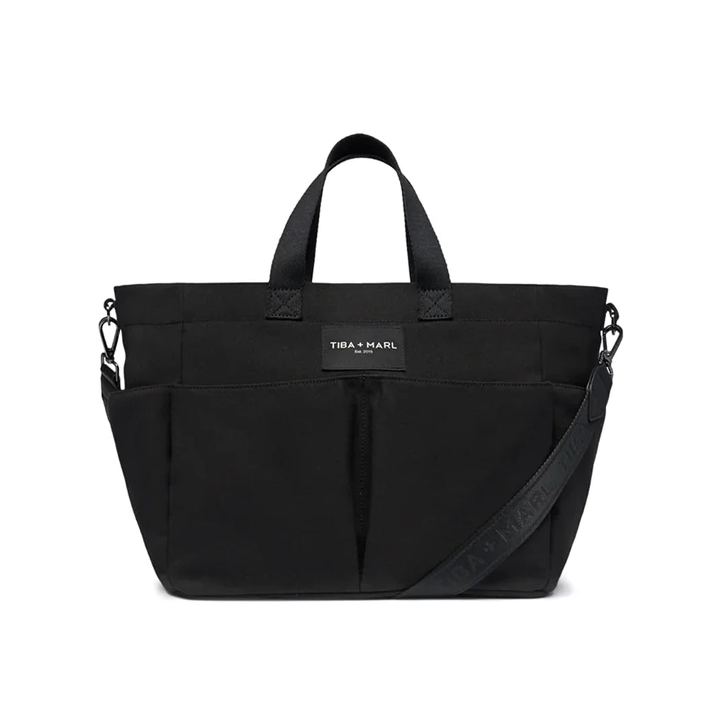 Tiba + Marl Canvas Pocket Tote | Black