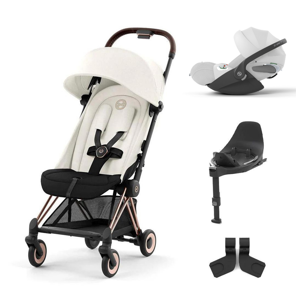 Cybex Coya Compact Stroller + Cloud T Travel System 2023 - Off-White