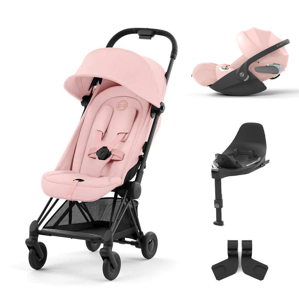 Cybex Coya Compact Stroller + Cloud T Travel System 2023 - Peach Pink