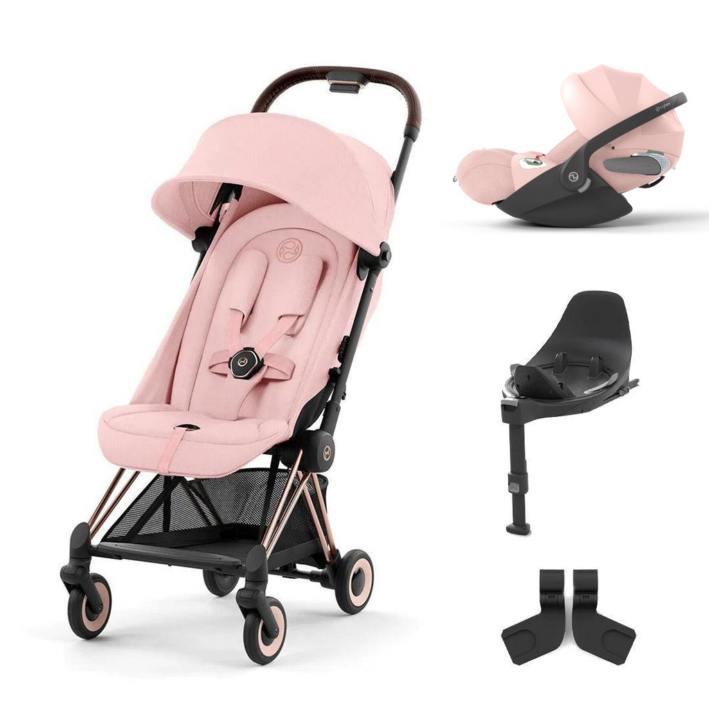 Cybex Coya Compact Stroller + Cloud T Travel System 2023 - Peach Pink