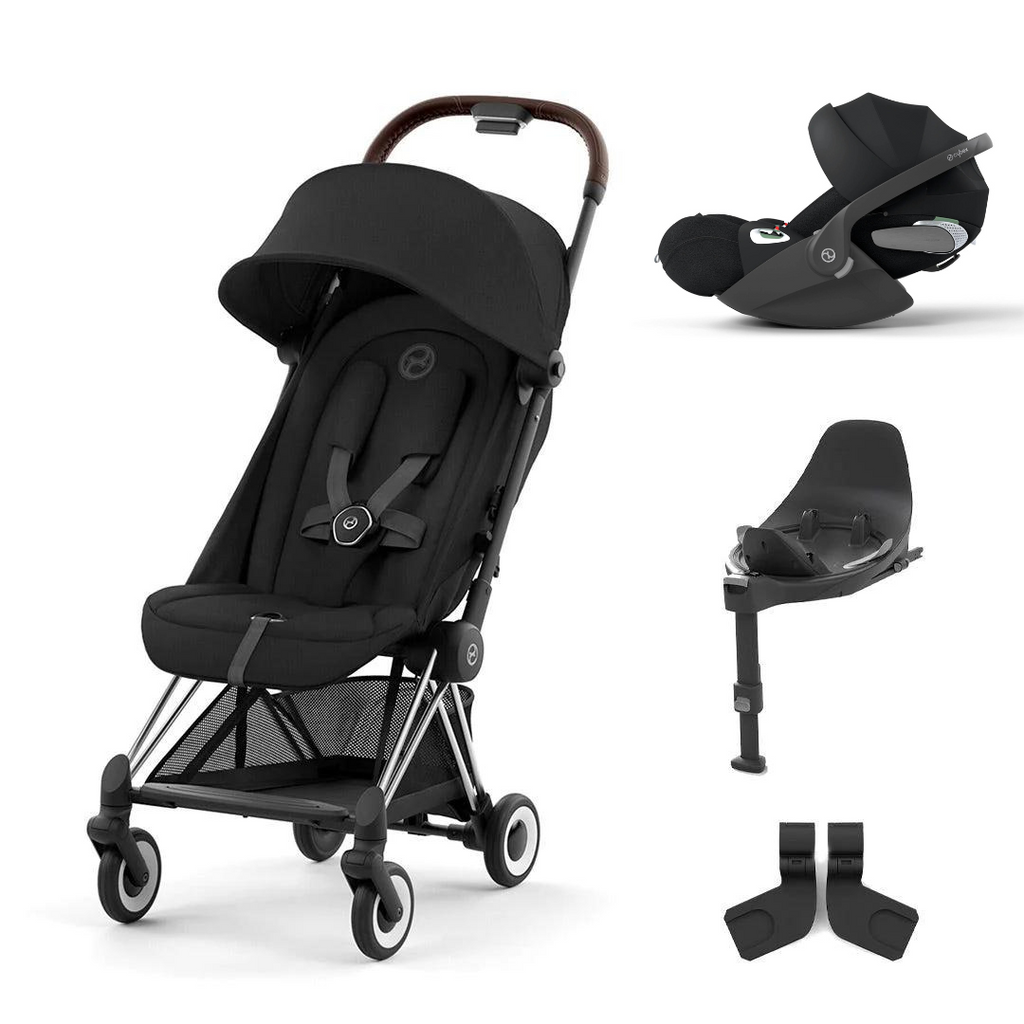 Cybex Coya Compact Stroller + Cloud T Travel System 2023 - Sepia Black