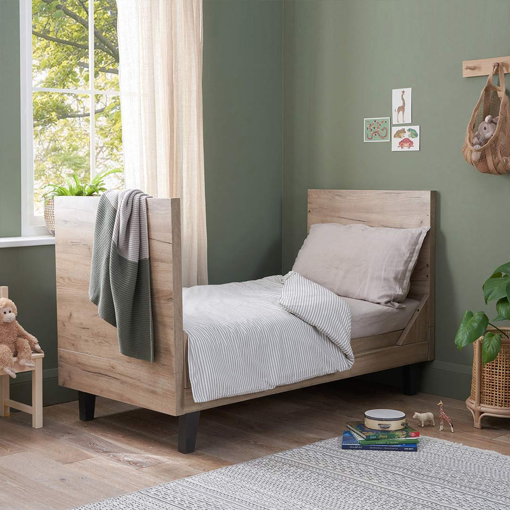Tutti Bambini Como Cot Bed - Distressed Oak/Slate Grey
