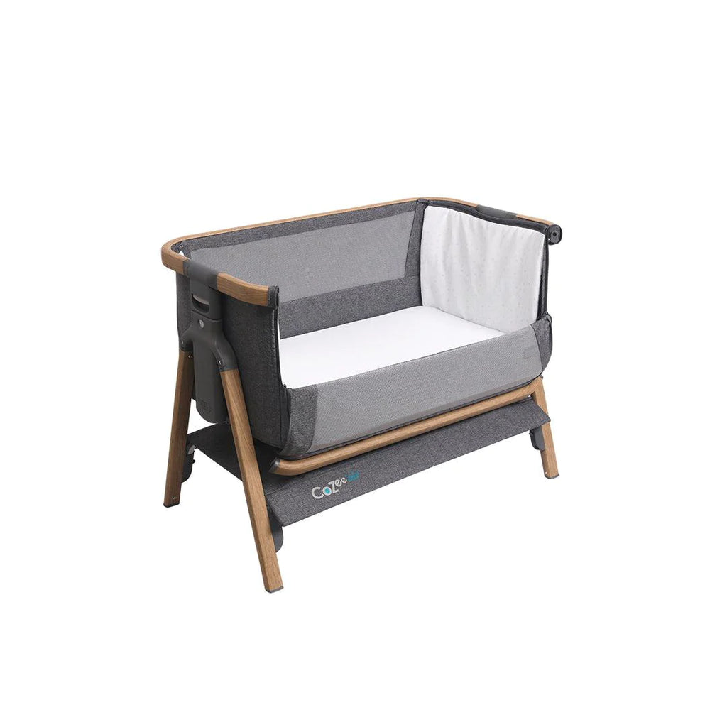 Tutti Bambini CoZee Air Bedside Crib - Oak & Charcoal