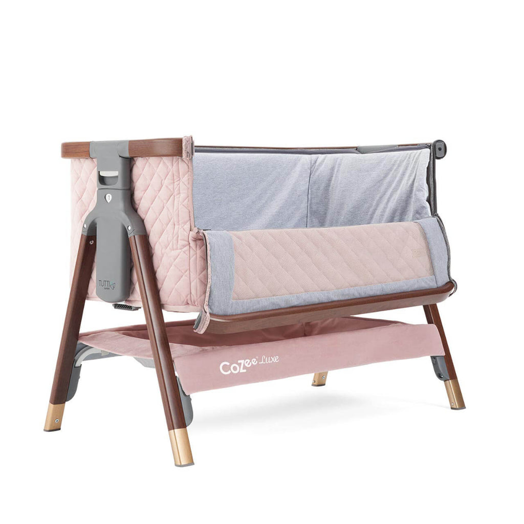 Tutti Bambini CoZee Luxe Bedside Crib - Blush Pink