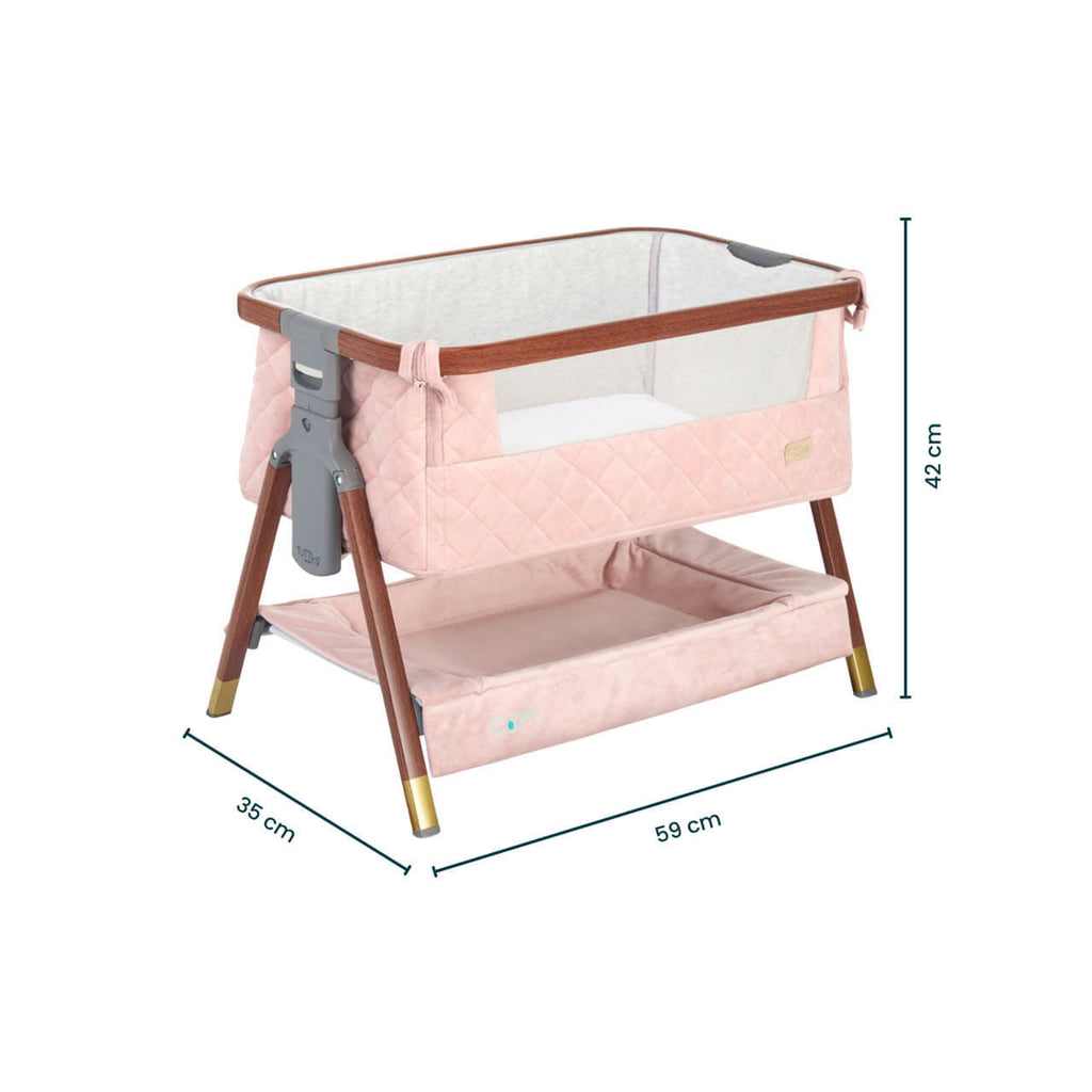 Tutti Bambini CoZee Luxe Mini Me Crib | Walnut/Blush