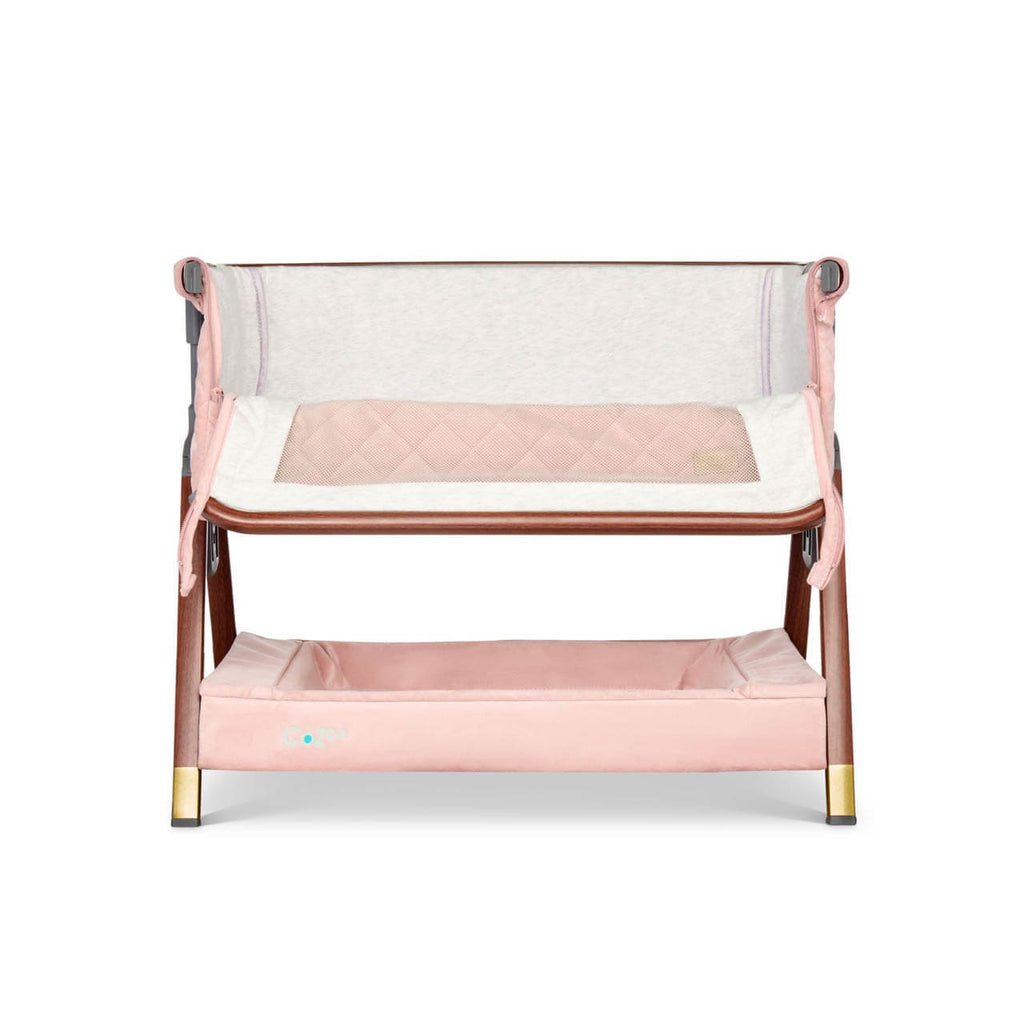 Tutti Bambini CoZee Luxe Mini Me Crib | Walnut/Blush