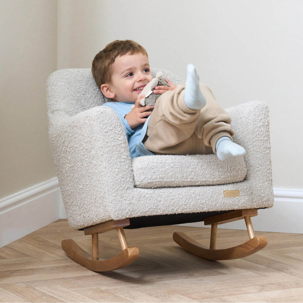 Tutti Bambini Jonah Mini Me Children's Rocking Chair | Boucle Mushroom