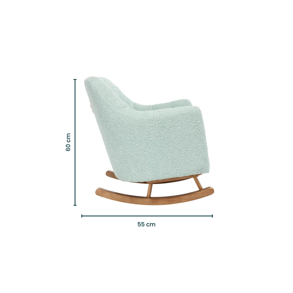 Tutti Bambini Jonah Mini Me Children's Rocking Chair | Boucle Ocean Stone