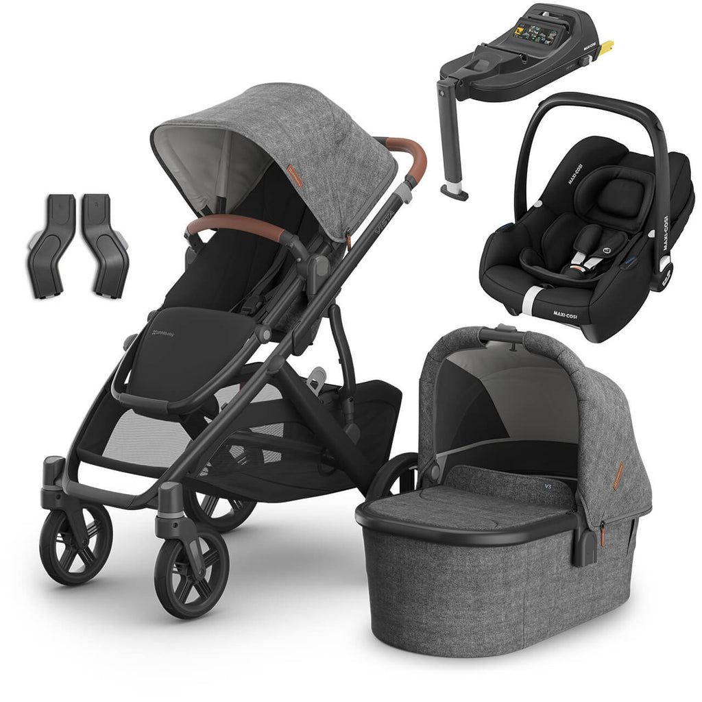 Uppababy Vista V3 Pushchair & Cabriofix Travel System | Greyson