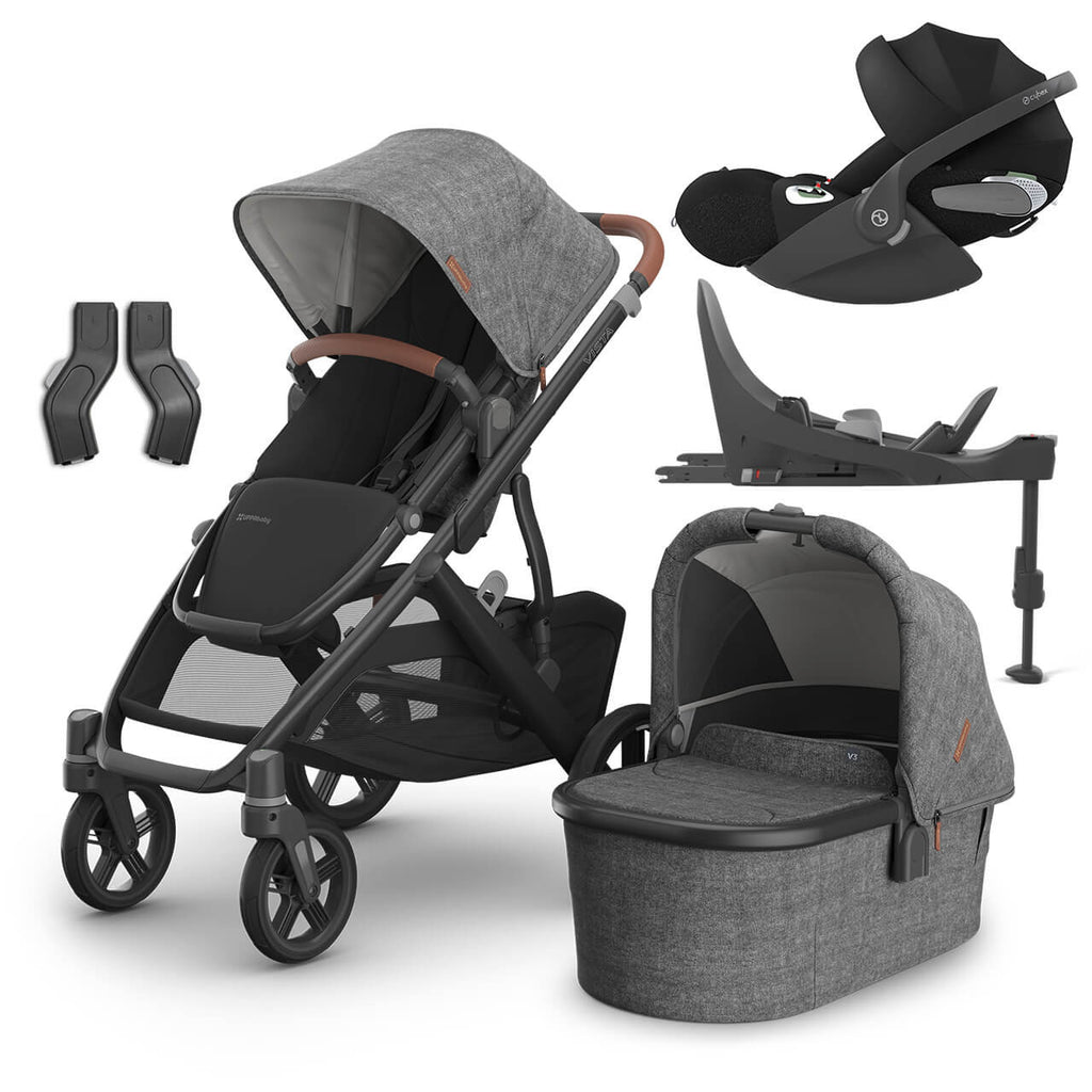 Uppababy Vista V3 Pushchair & Cloud T Travel System | Greyson