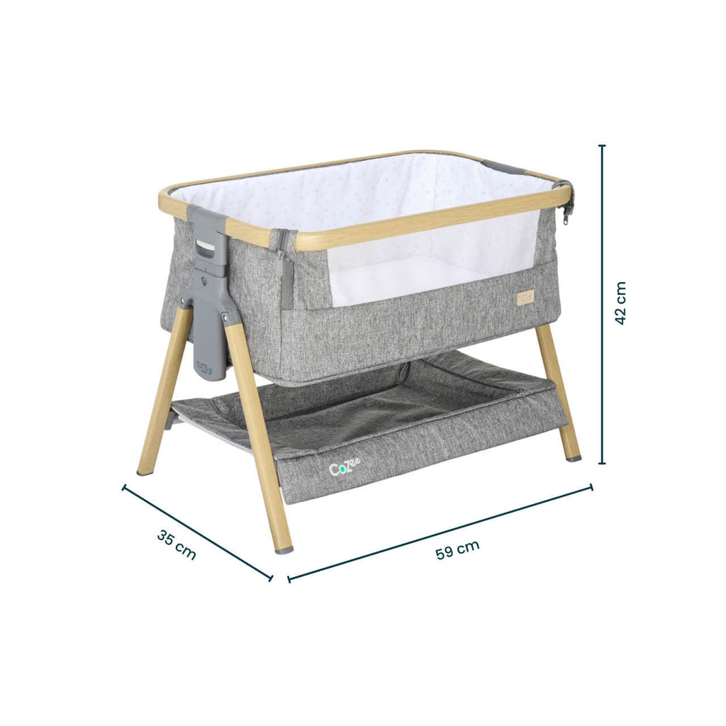 Tutti Bambini CoZee Mini Me Play Crib | Oak/Charcoal