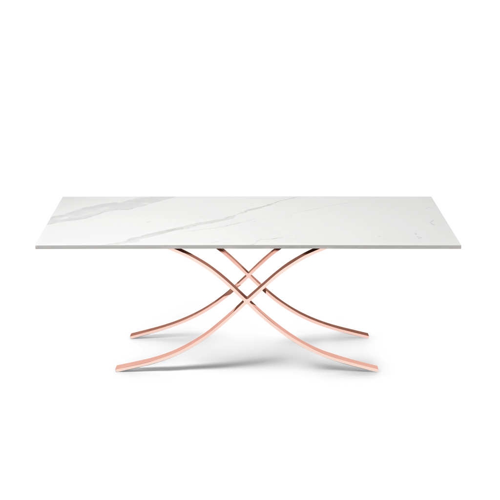 Aristot Rectangular Tabletop - White Calacatta Marble