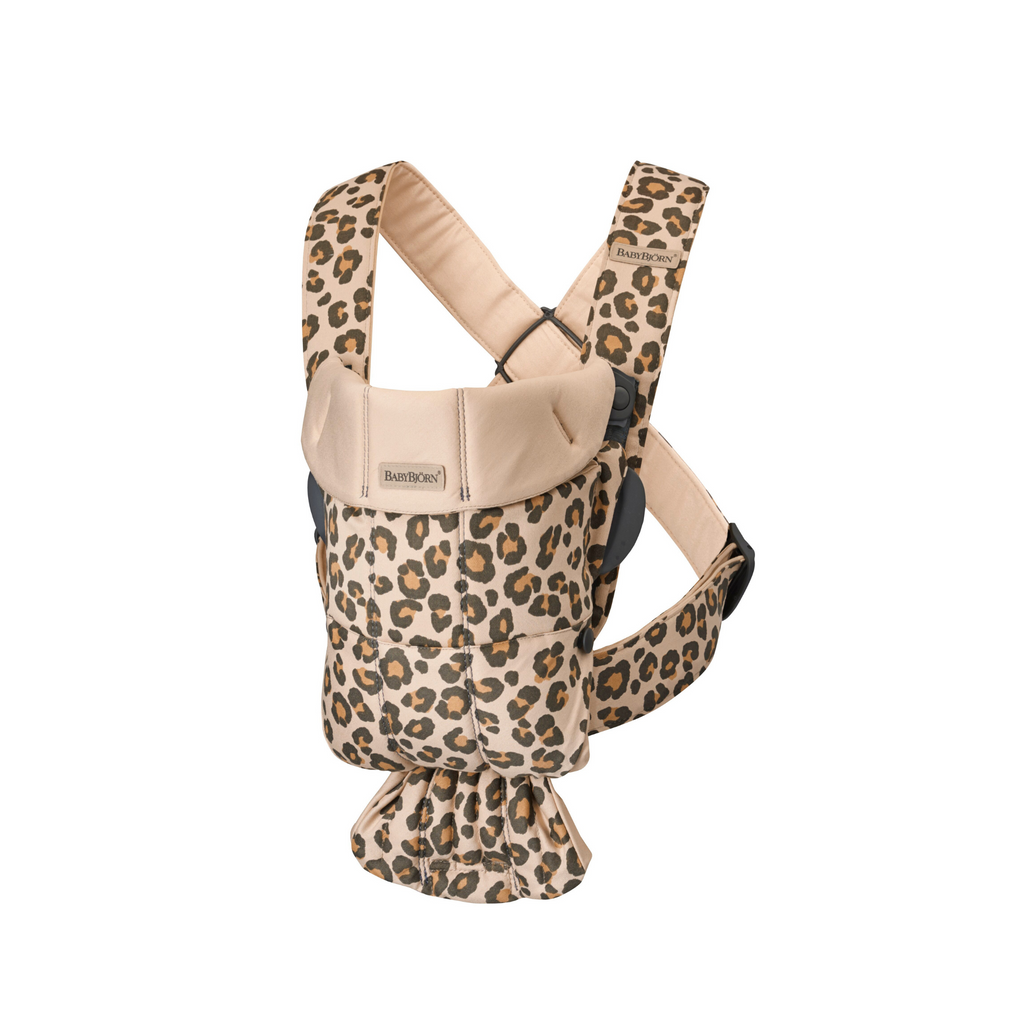 BabyBjorn Mini Baby Carrier - Cotton - Beige/Leopard