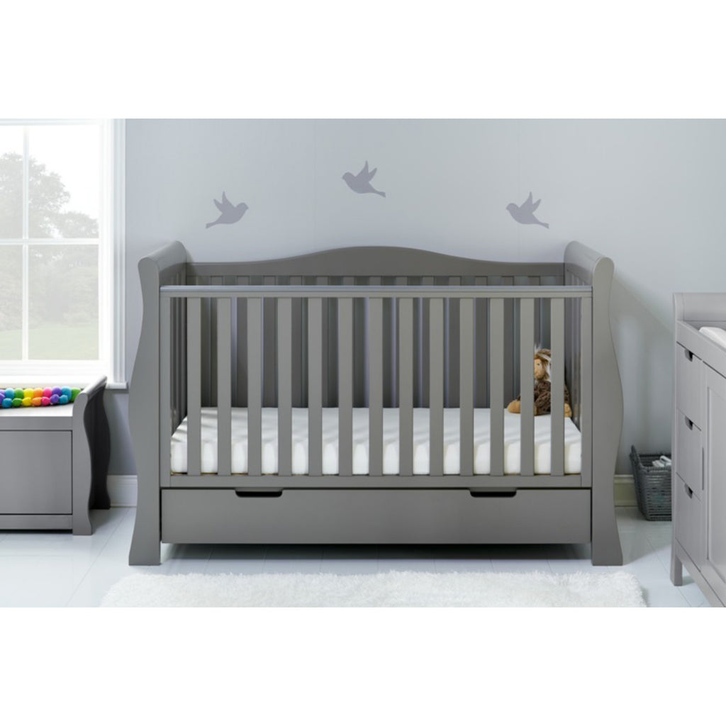 Obaby Stamford Luxe Cot Bed - Taupe Grey