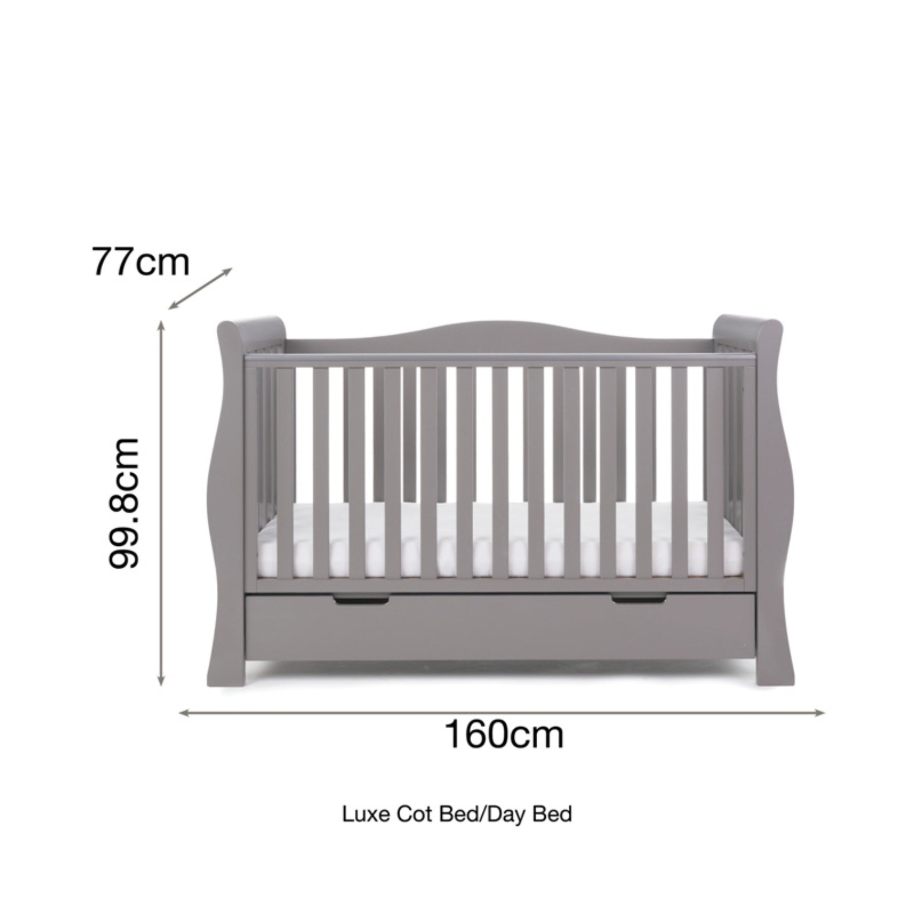 Obaby stamford luxe 2024 sleigh cot bed