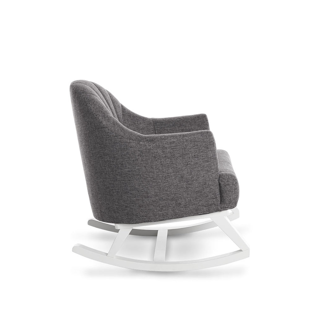 Obaby Round Back Rocking Chair – White/Grey