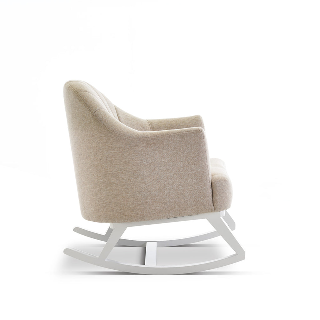 Obaby Round Back Rocking Chair – White/Oatmeal