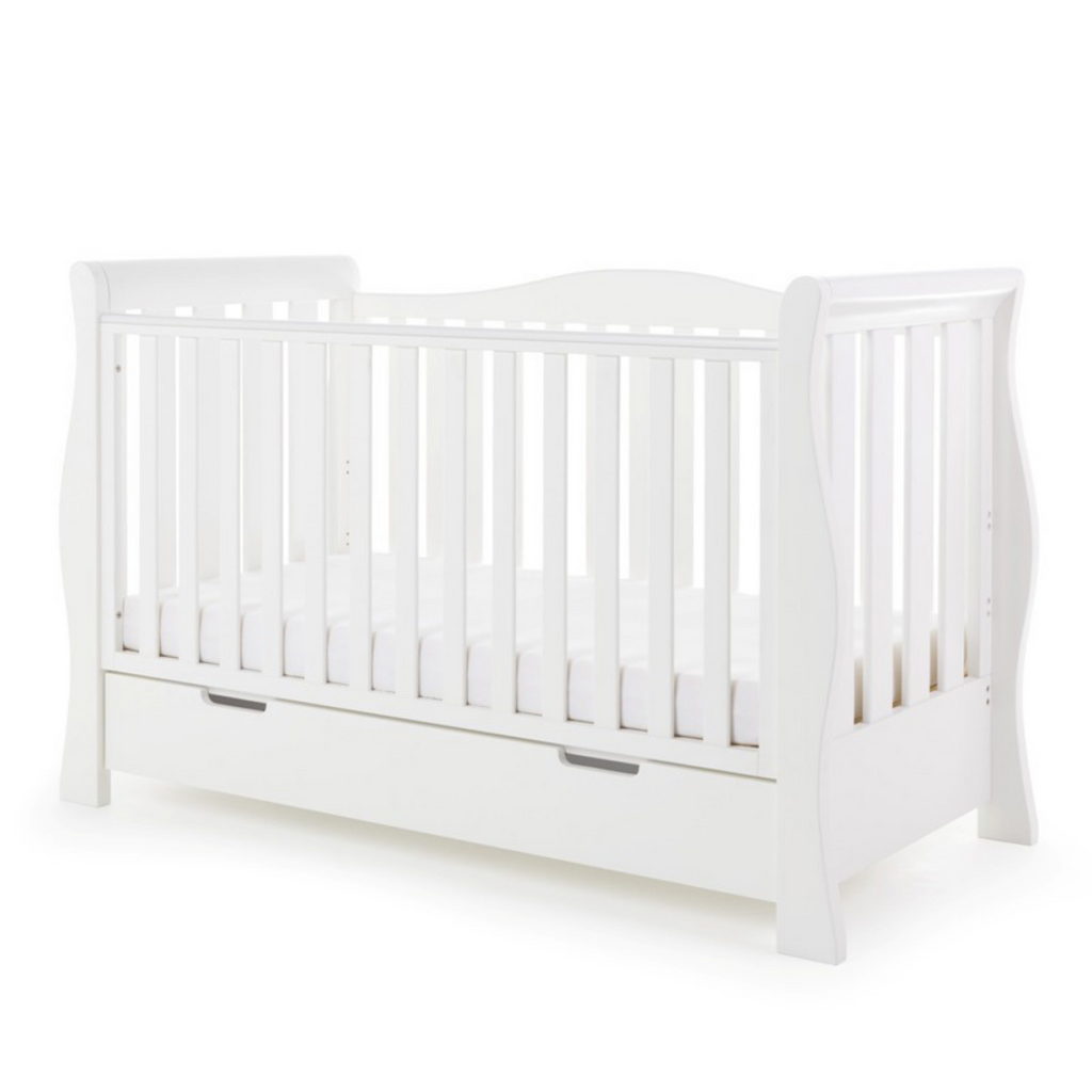 Obaby Stamford Luxe Cot Bed - White