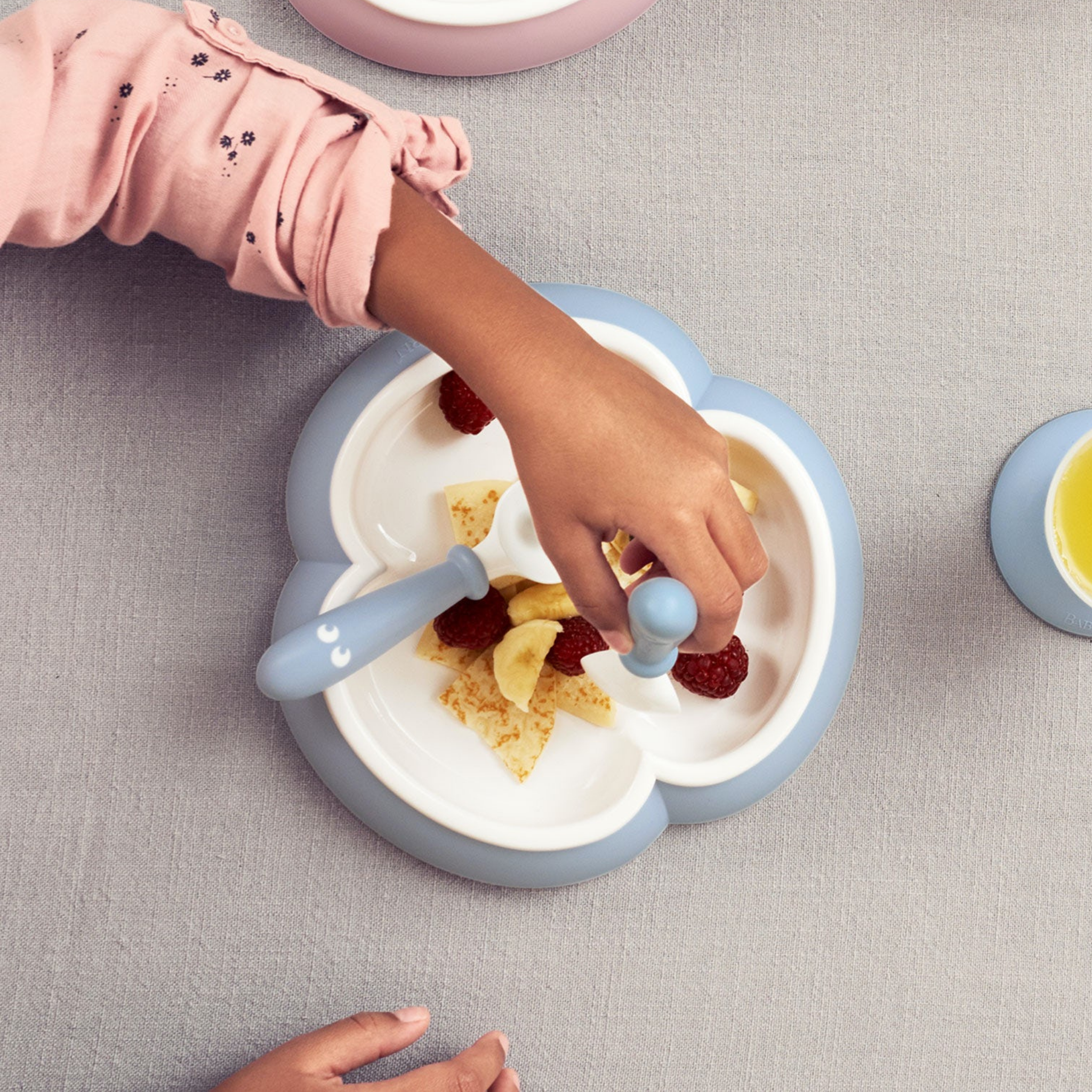 BabyBjorn Baby Plate Spoon and Fork Powder Blue