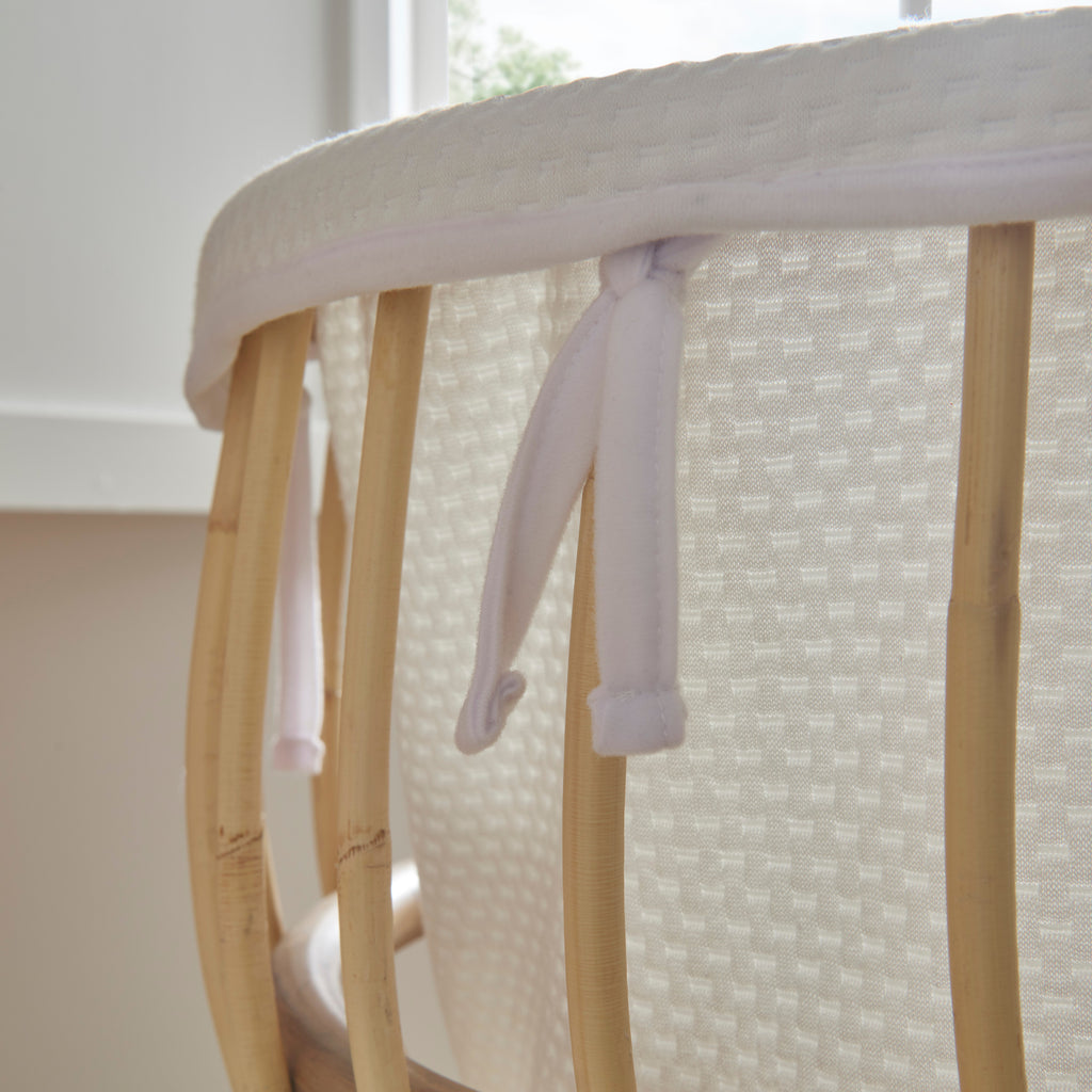 CuddleCo Aria Crib & Clothes Rail Nursery Furniture Set - Rattan
