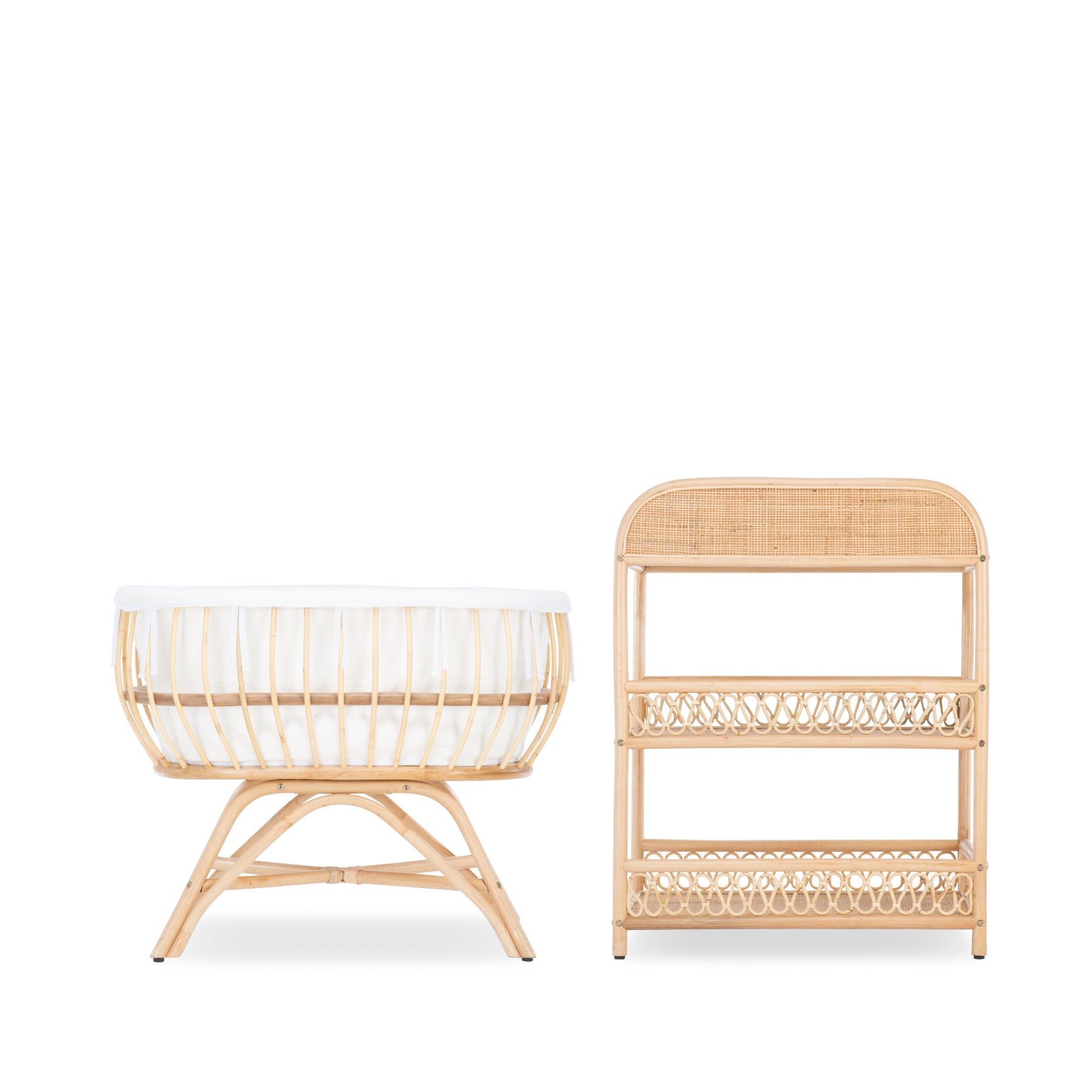 CuddleCo Aria Piece Nursery Furniture Set Rattan