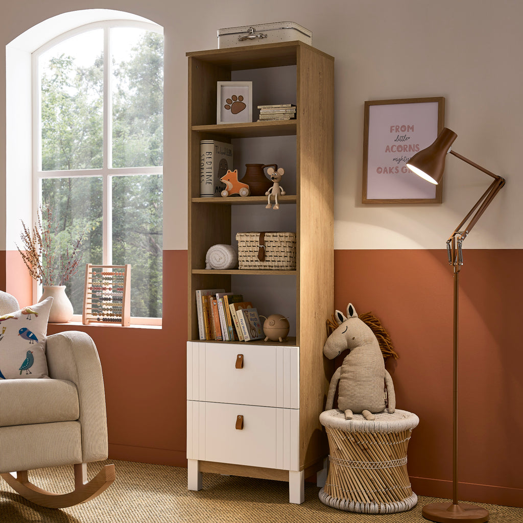CuddleCo Rafi 5 Piece Nursery Furniture Set - Oak & White