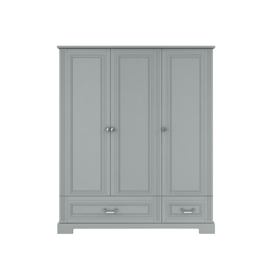 Ines 3-Door Wardrobe - Neutral Grey