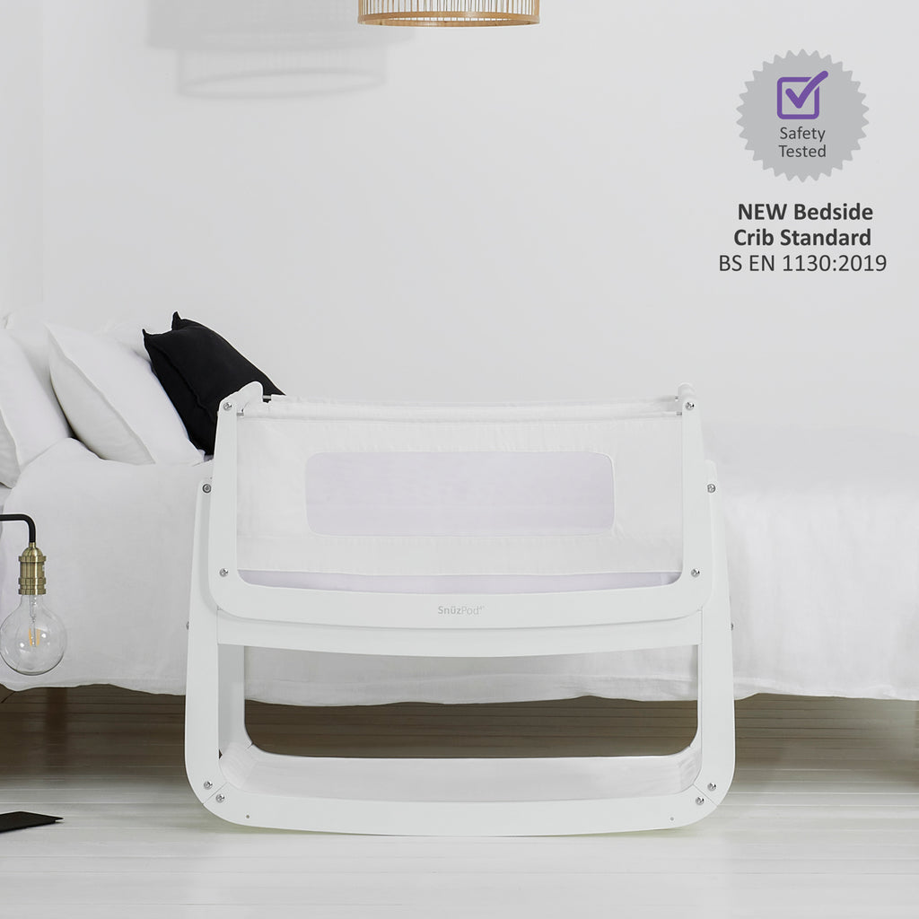 Snuzpod4 Bedside Crib - White