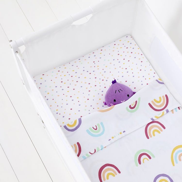 Snuz 3pc Crib Bedding Set - Colour Rainbow - Beautiful Bambino