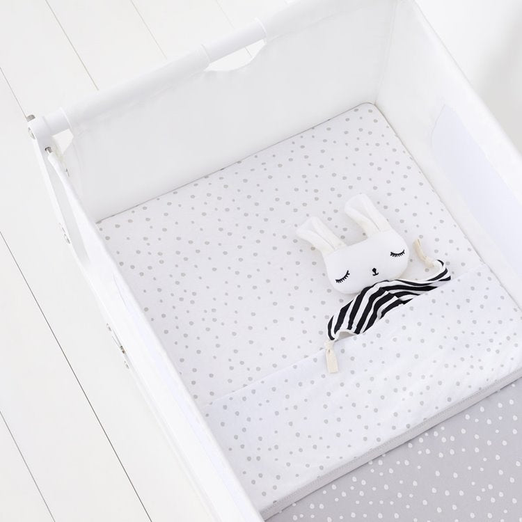 Snuz 3pc Crib Bedding Set - Grey Spots - Beautiful Bambino
