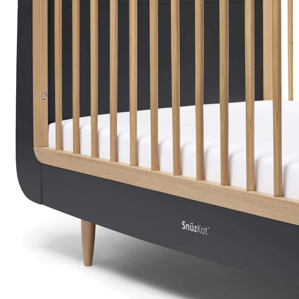 SnuzKot Skandi Cot Bed - Slate Natural - Beautiful Bambino
