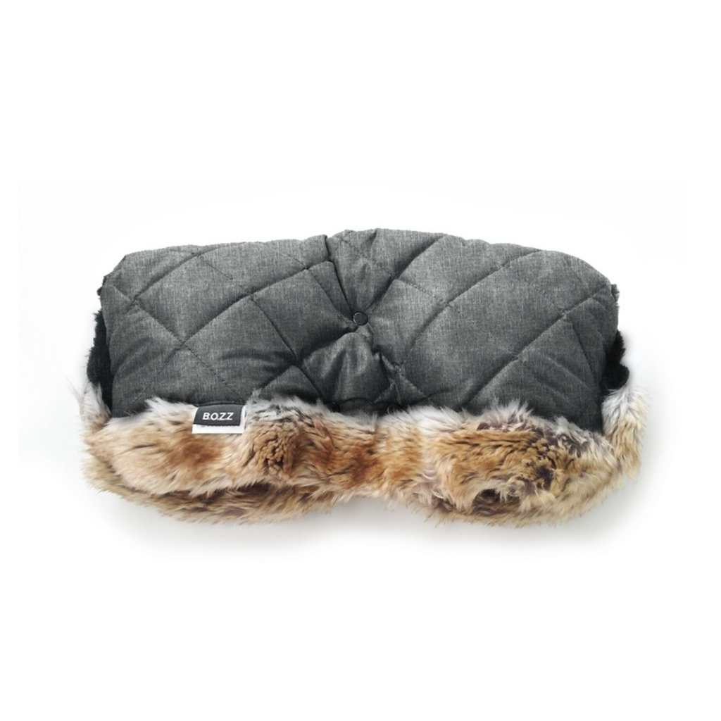 Bozz Hand Warmer Fleece With Fur - Grey Melange