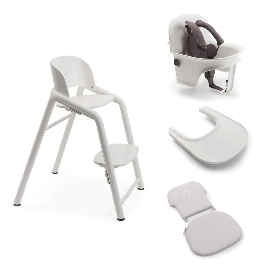 Bugaboo Giraffe Highchair + Complete Baby Set - White/White