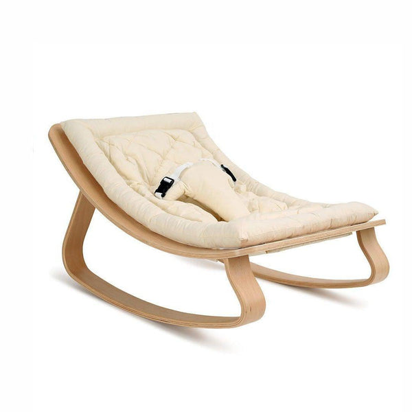 Charlie Crane Levo Baby Rocker Beech Organic White