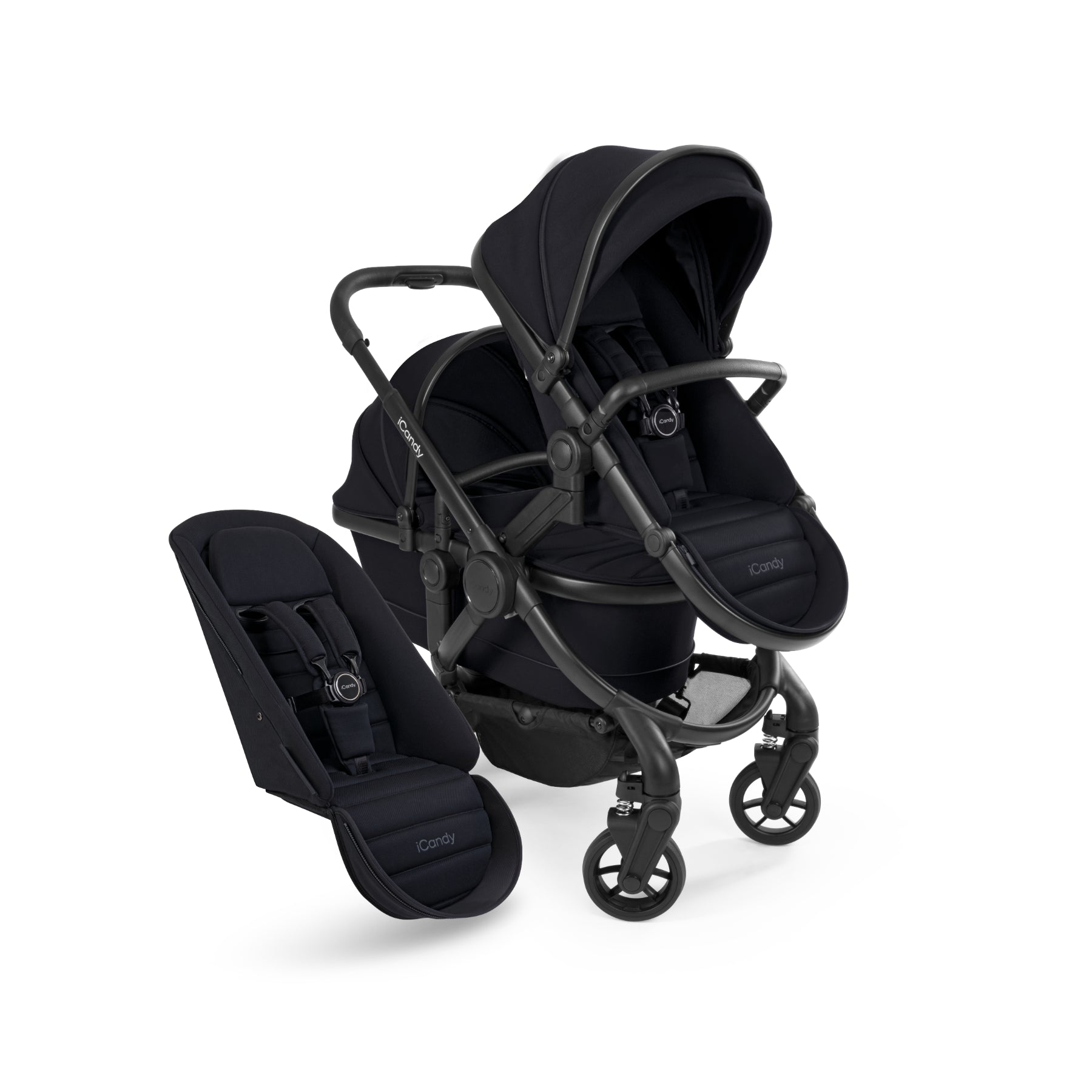 Peach Pushchair Icandy Peach Footmuff Black ICandy Peach Double Pushchair – Black Edition
