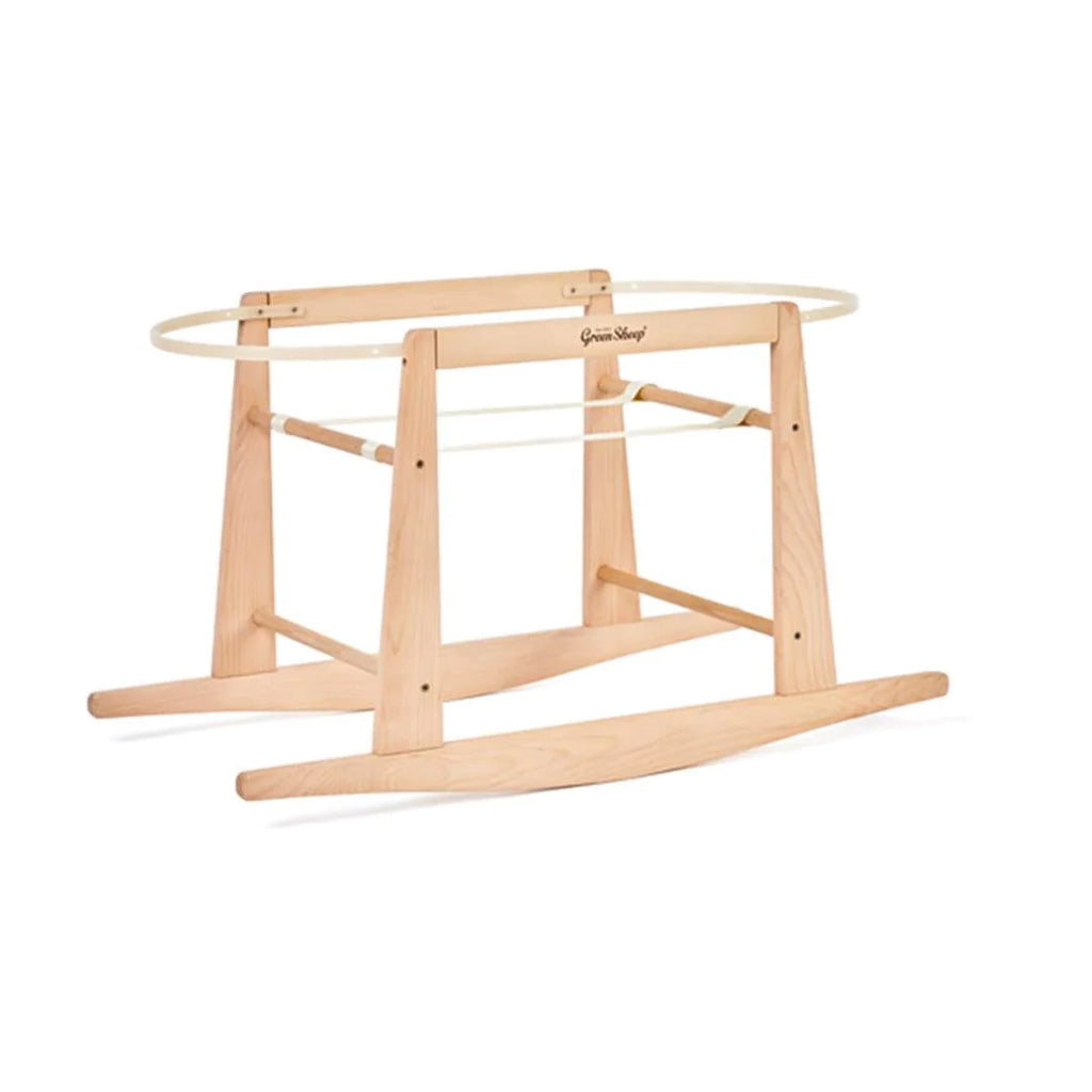 The Little Green Sheep Rocking Moses Basket Stand - Natural